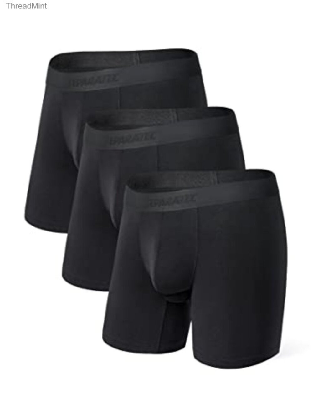 Men's Anti Chafing Dual Pouch Boxer Briefs Bamboo Rayon Moisture Wicking